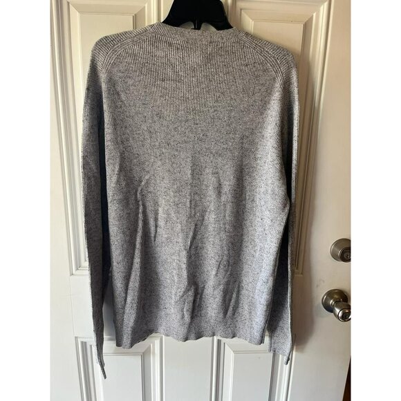 Thom Sweeney Cotton Linen Crew Neck Sweater Mens XL Gray Long Sleeve New - Picture 3 of 6
